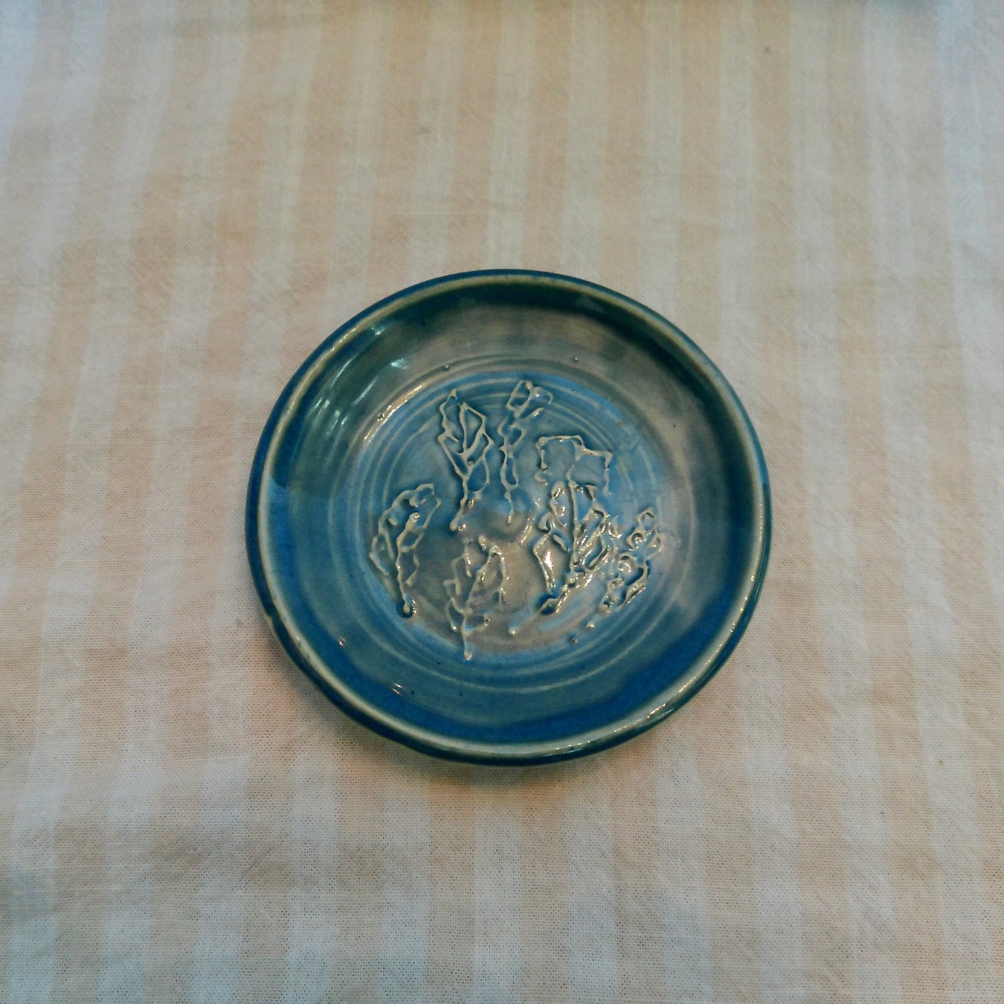 25 Handmade Ceramic Ring Dish with Leaf Design