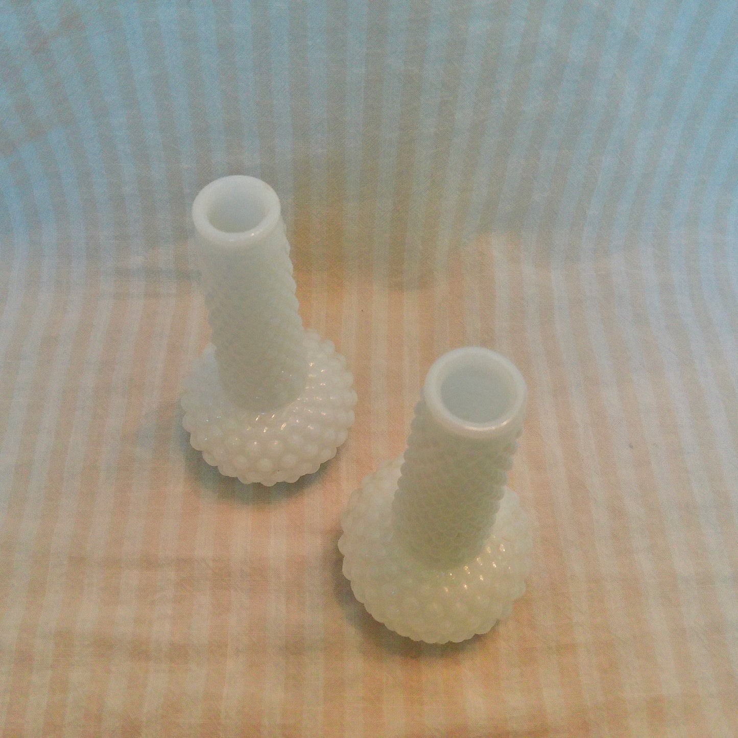 24 Bubble Milk Glass Bud Vases
